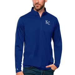 Kansas City Royals Antigua Tribute Quarter-Zip Pullover Top - Royal - MLB on Sale