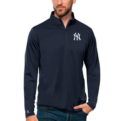 New York Yankees Antigua Tribute Quarter-Zip Pullover Top - Navy - MLB Online