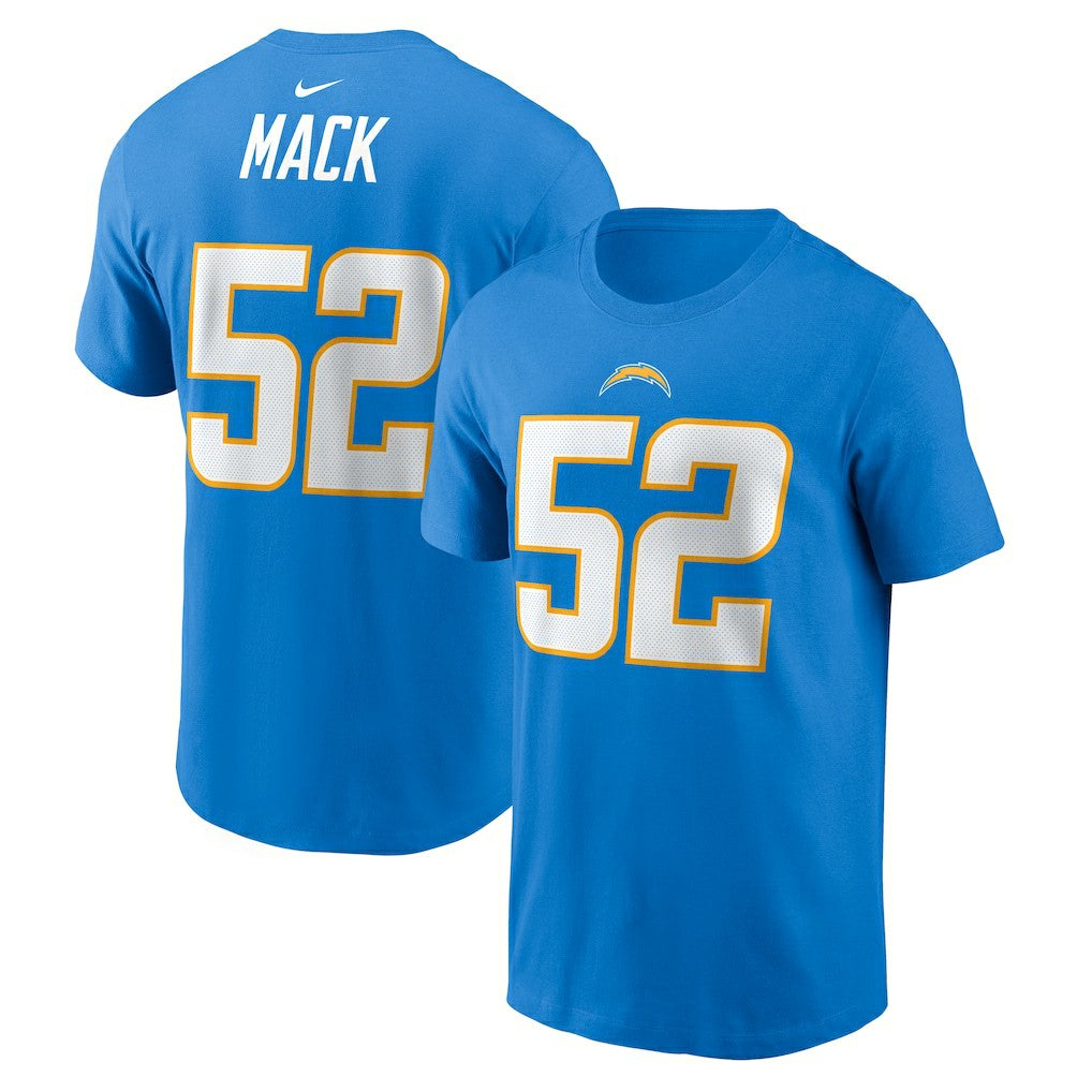 Nike Khalil Mack Los Angeles Chargers Player Name & Number T-Shirt Powder Blue