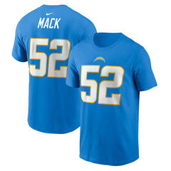 Nike Khalil Mack Los Angeles Chargers Player Name & Number T-Shirt Powder Blue