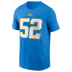 Nike Khalil Mack Los Angeles Chargers Player Name & Number T-Shirt Powder Blue
