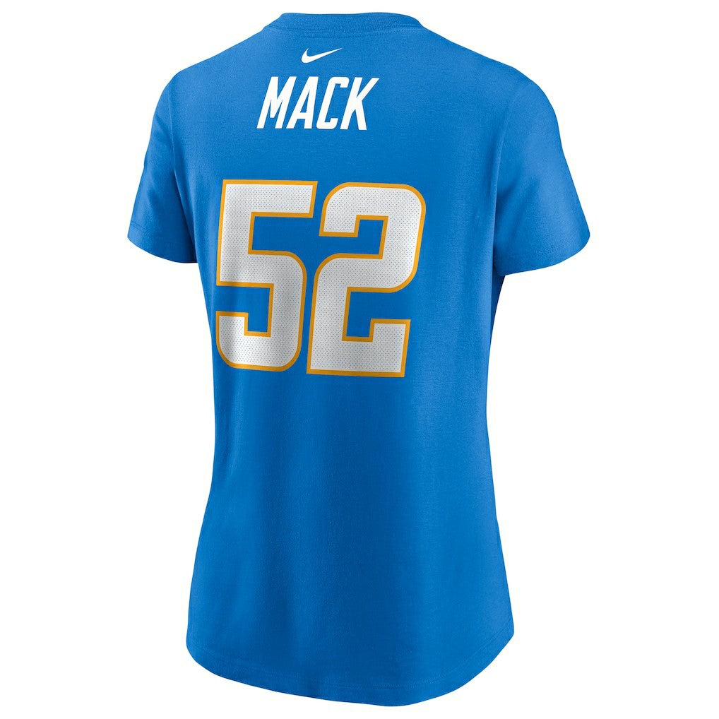 Nike Khalil Mack Los Angeles Chargers Women's Player Name & Number T-Shirt Powder Blue