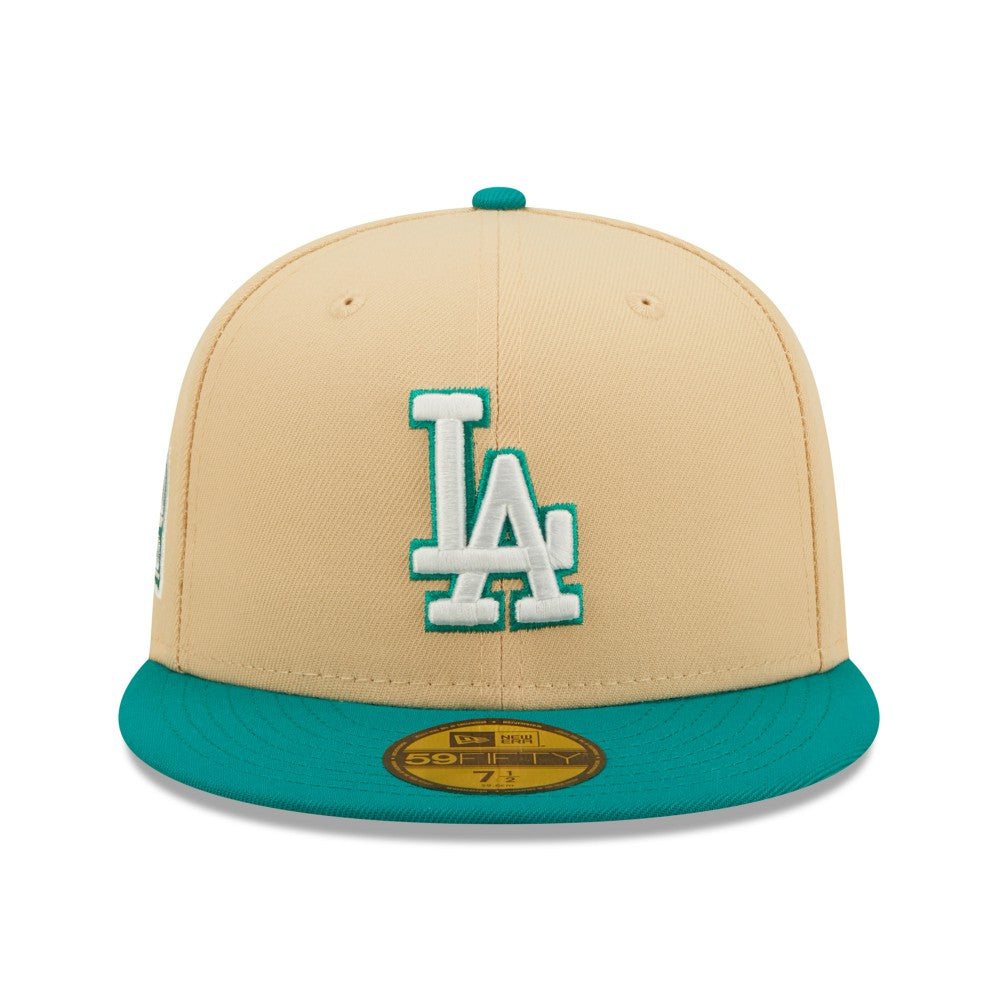 Los Angeles Dodgers New Era  Mango Forest 59FIFTY fitted hat - Natural/Teal - New Era Online