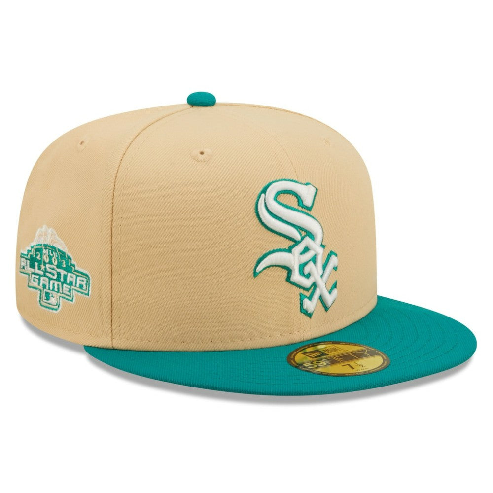 Chicago White Sox New Era  Mango Forest 59FIFTY fitted hat - Natural/Teal - New Era Sale