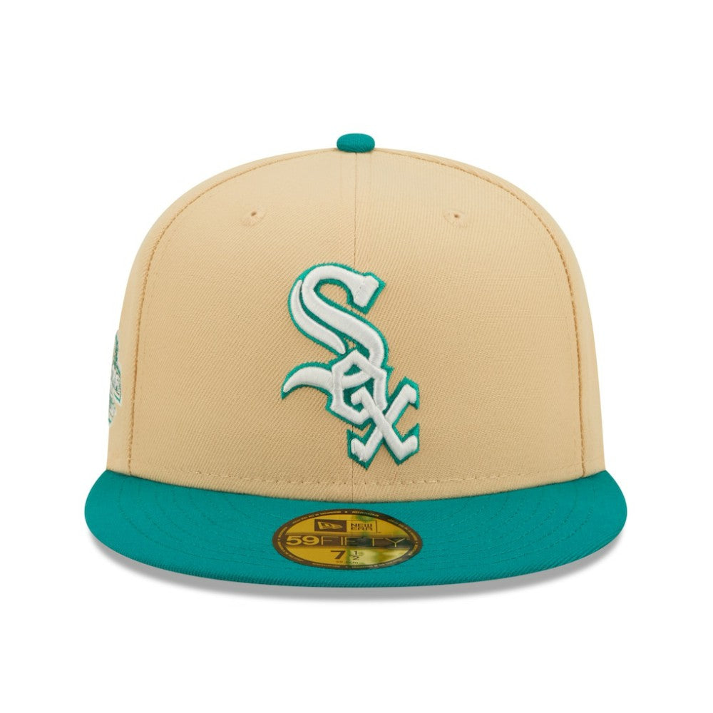 Chicago White Sox New Era  Mango Forest 59FIFTY fitted hat - Natural/Teal - New Era Sale