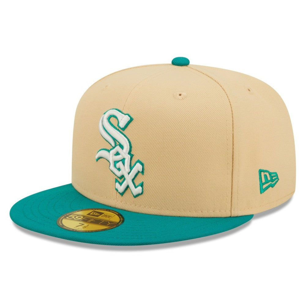 Chicago White Sox New Era  Mango Forest 59FIFTY fitted hat - Natural/Teal - New Era Sale