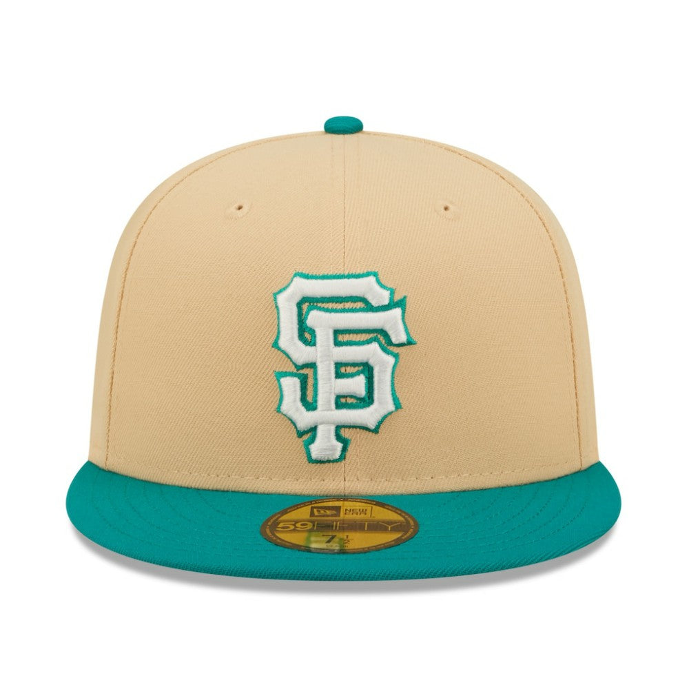 San Francisco Giants New Era  Mango Forest 59FIFTY fitted hat - Natural/Teal - New Era Discount
