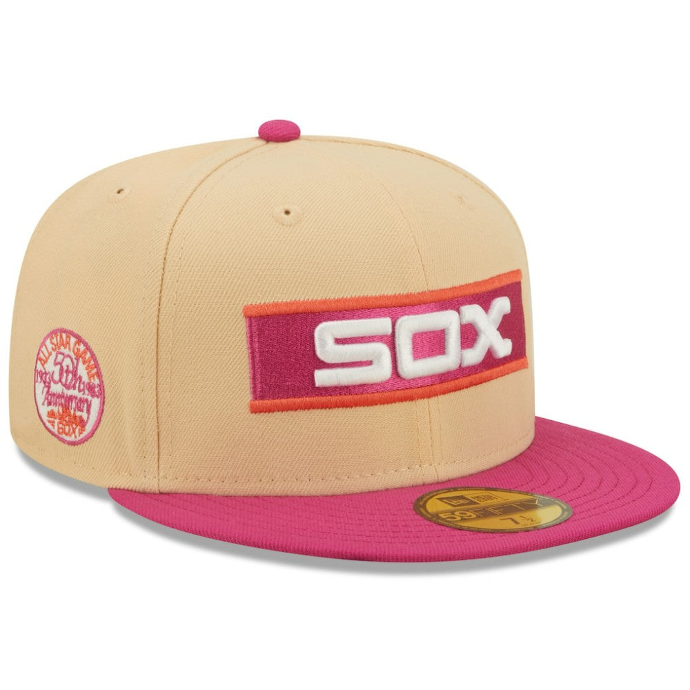 Chicago White Sox New Era 1933 MLB All-Star Game 50th Anniversary Mango Passion 59FIFTY Fitted Hat - Orange/Pink - New Era Online