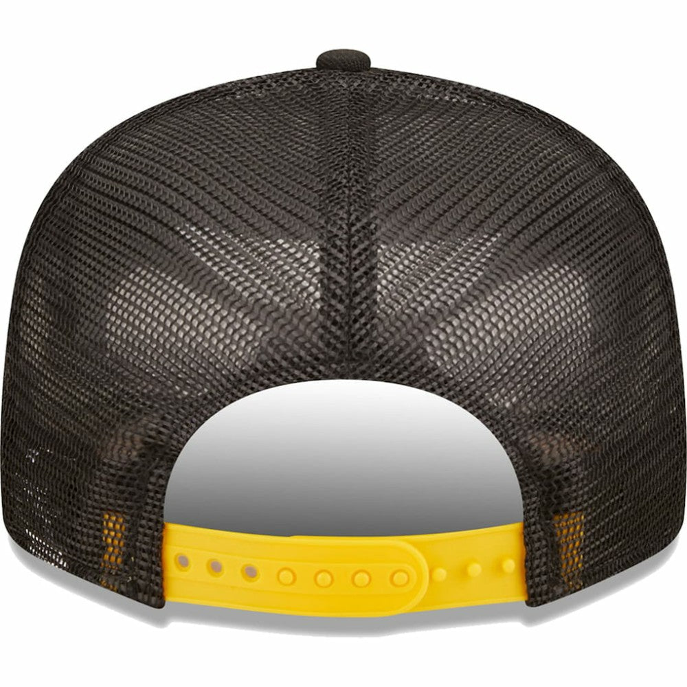 Pittsburgh Pirates New Era Patriot Trucker 9FIFTY Snapback Hat - Black - New Era Sale