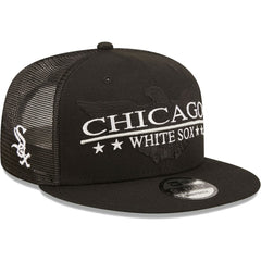 Chicago White Sox New Era Patriot Trucker 9FIFTY Snapback Hat - Black - New Era Lifestyle