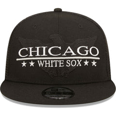 Chicago White Sox New Era Patriot Trucker 9FIFTY Snapback Hat - Black - New Era Lifestyle