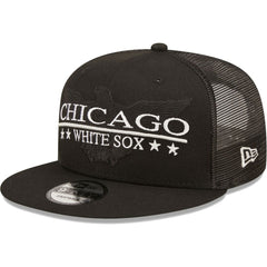 Chicago White Sox New Era Patriot Trucker 9FIFTY Snapback Hat - Black - New Era Lifestyle