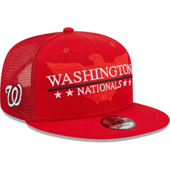 Washington Nationals New Era Patriot Trucker 9FIFTY Snapback Hat - Red - New Era Online