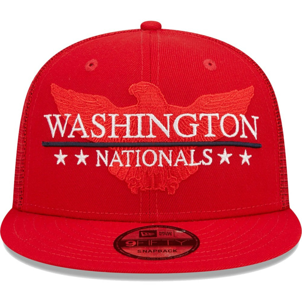 Washington Nationals New Era Patriot Trucker 9FIFTY Snapback Hat - Red - New Era Online