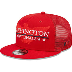 Washington Nationals New Era Patriot Trucker 9FIFTY Snapback Hat - Red - New Era Online