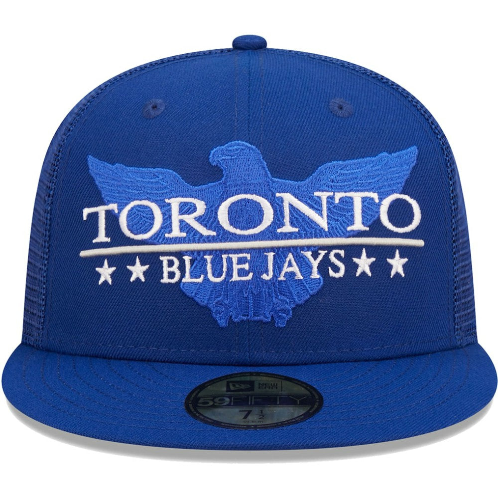 Toronto Blue Jays New Era Patriot Trucker 9FIFTY Snapback Hat - Royal - New Era Discount