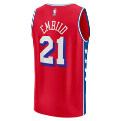 Joel Embiid Philadelphia 76ers Fast Break Replica Player Jersey Statement Edition Red | Fanatics