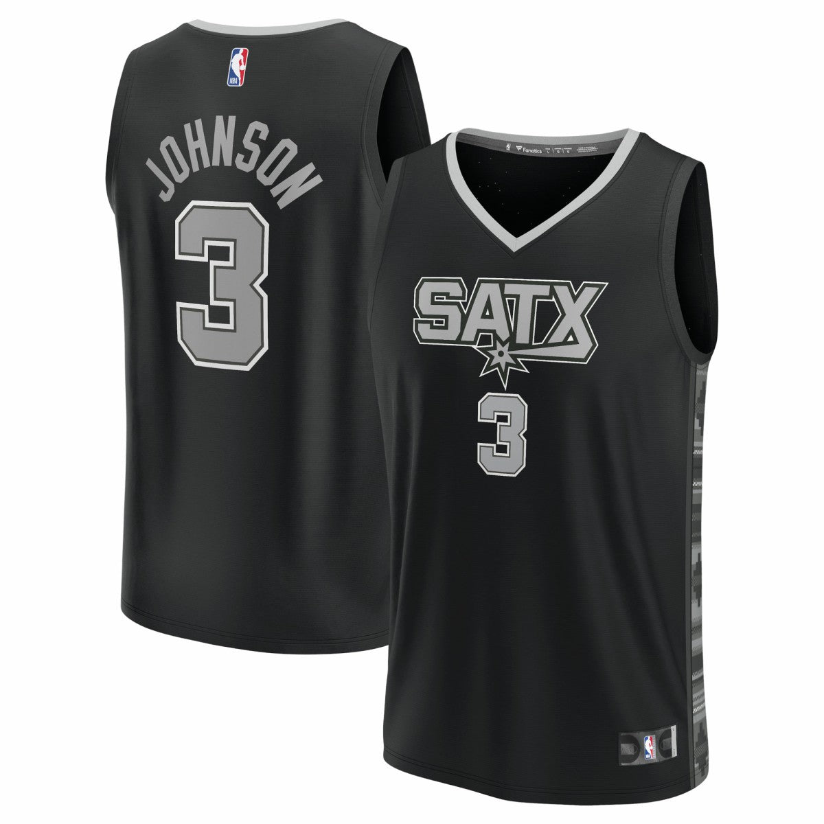 Keldon Johnson San Antonio Spurs Fast Break Replica Player Jersey Statement Edition Black | Fanatics