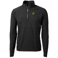 Pittsburgh Pirates Cutter & Buck Adapt Eco Knit Hybrid Recycled Quarter-Zip Pullover Jacket - Black - MLB Online