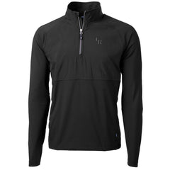 Colorado Rockies Cutter & Buck Adapt Eco Knit Hybrid Recycled Quarter-Zip Pullover Jacket - Black - MLB Discount