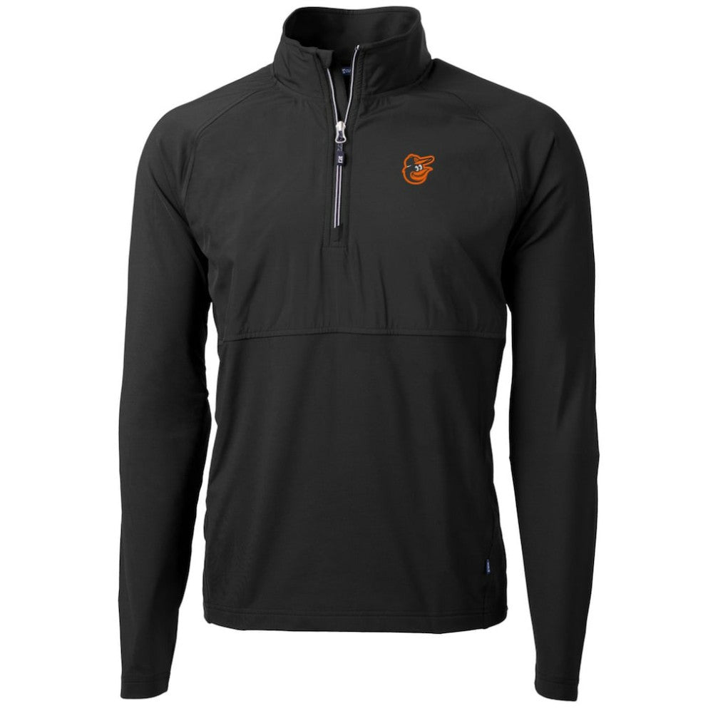 Baltimore Orioles Cutter & Buck Adapt Eco Knit Hybrid Recycled Quarter-Zip Pullover Jacket - Black - MLB Online