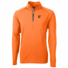 Baltimore Orioles Cutter & Buck Adapt Eco Knit Stretch Recycled Quarter-Zip Pullover Jacket - Orange - MLB Lifestyle