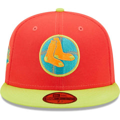 Boston Red Sox New Era   Lava Highlighter Combo 59FIFTY Fitted Hat - Red/Neon Green - New Era Discount