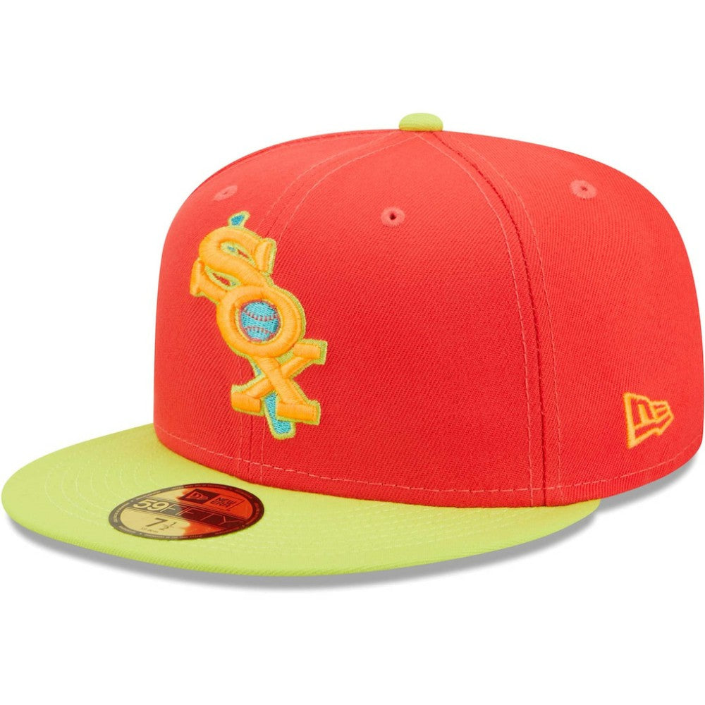 Chicago White Sox New Era   Lava Highlighter Combo 59FIFTY Fitted Hat - Red/Neon Green - New Era Discount