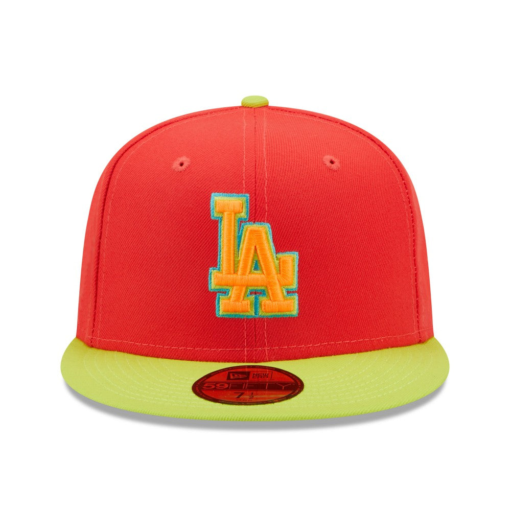 Los Angeles Dodgers New Era 1978 World Series  Lava Highlighter Combo 59FIFTY Fitted Hat - Red/Neon Green - New Era Sale