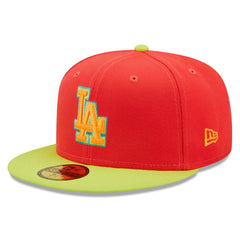 Los Angeles Dodgers New Era 1978 World Series  Lava Highlighter Combo 59FIFTY Fitted Hat - Red/Neon Green - New Era Sale