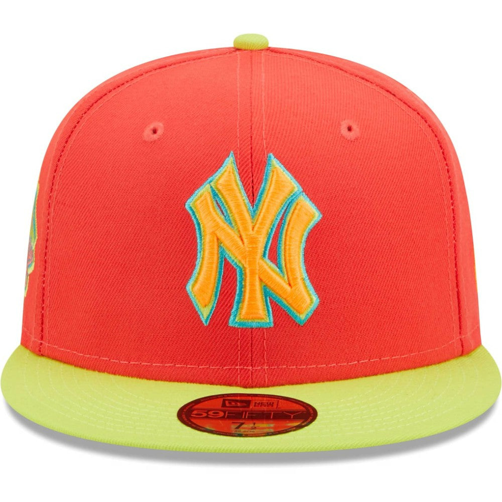 New York Yankees New Era   Lava Highlighter Combo 59FIFTY Fitted Hat - Red/Neon Green - New Era Online