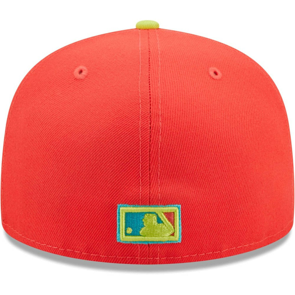 New York Yankees New Era   Lava Highlighter Combo 59FIFTY Fitted Hat - Red/Neon Green - New Era Online
