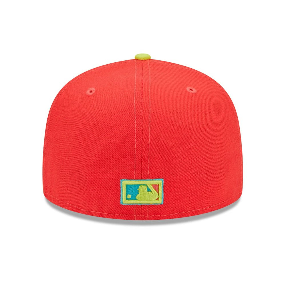 Athletics New Era 40th Anniversary Lava Highlighter Combo 59FIFTY Fitted Hat - Red/Neon Green - New Era on Sale