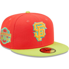 San Francisco Giants New Era   Lava Highlighter Combo 59FIFTY Fitted Hat - Red/Neon Green - New Era Discount