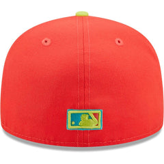 San Francisco Giants New Era   Lava Highlighter Combo 59FIFTY Fitted Hat - Red/Neon Green - New Era Discount