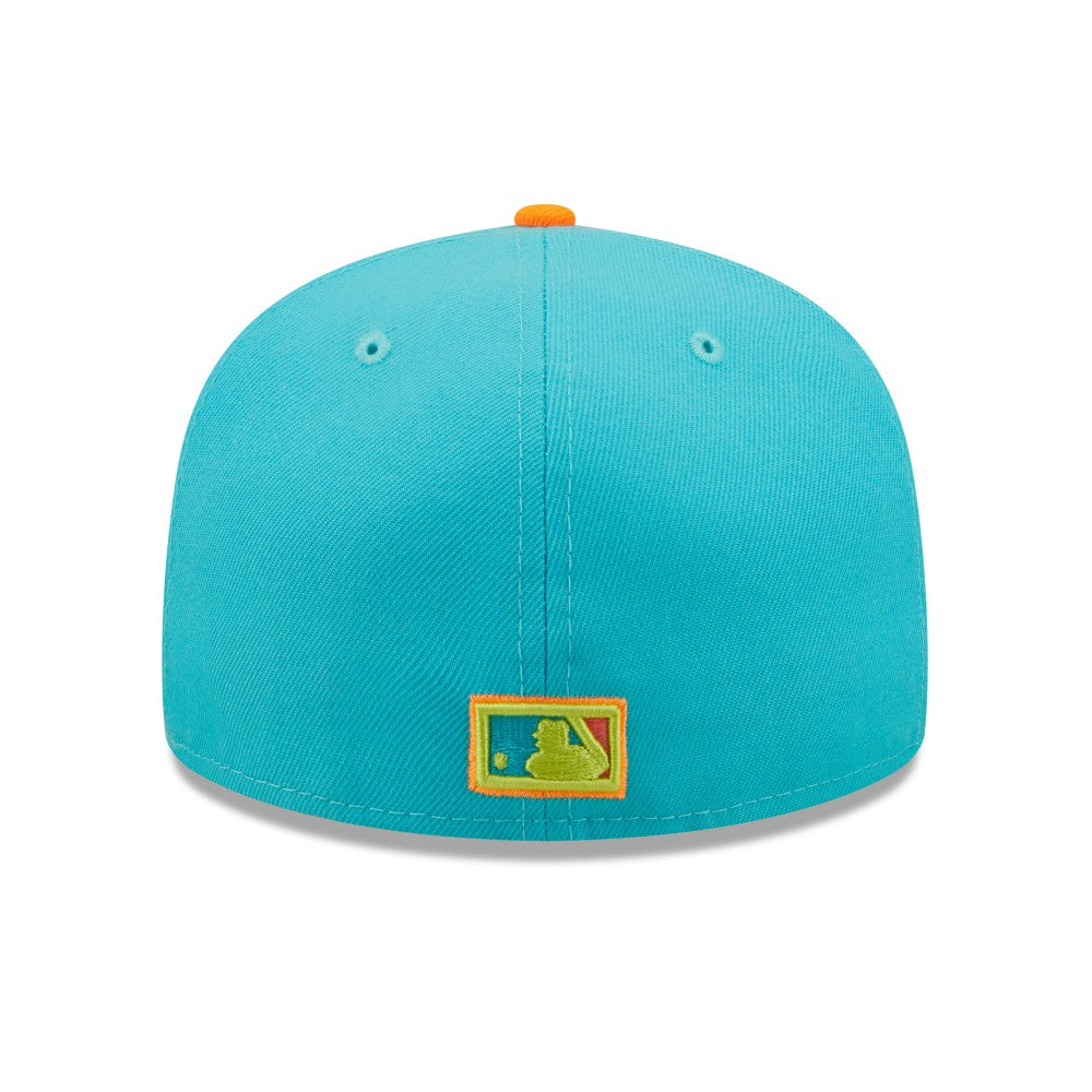 Los Angeles Dodgers New Era Vice Highlighter 59FIFTY Fitted Hat - Blue/Orange - New Era Sale