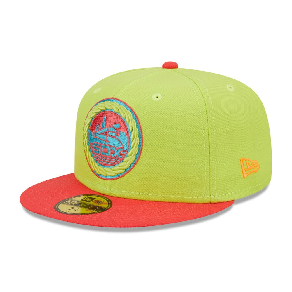 Chicago White Sox New Era 1983 MLB All-Star Game Cyber Highlighter 59FIFTY Fitted Hat - Green/Red - New Era Lifestyle