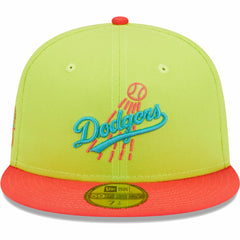 Los Angeles Dodgers New Era Cyber Highlighter 59FIFTY Fitted Hat - Green/Red - New Era Lifestyle
