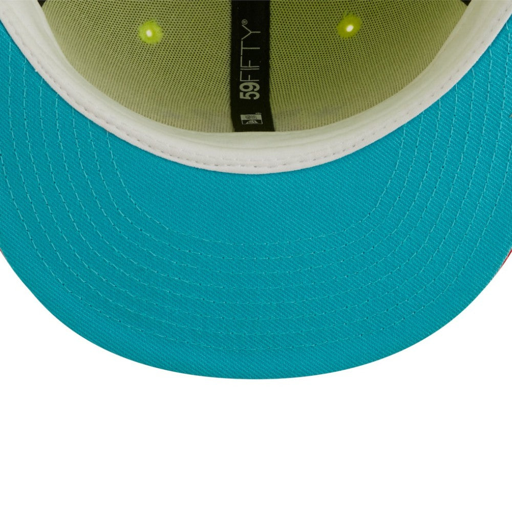 Washington Nationals New Era 2008 Inaugural Season Cyber Highlighter 59FIFTY Fitted Hat - Green/Red - New Era on Sale