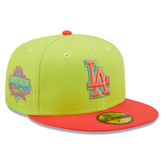 Los Angeles Dodgers New Era Cyber Highlighter 59FIFTY Fitted Hat - Green/Red - New Era Online