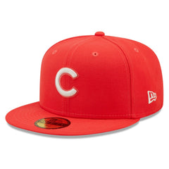 Chicago Cubs New Era Lava Highlighter Logo 59FIFTY Fitted Hat - Red - New Era Discount