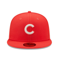 Chicago Cubs New Era Lava Highlighter Logo 59FIFTY Fitted Hat - Red - New Era Discount