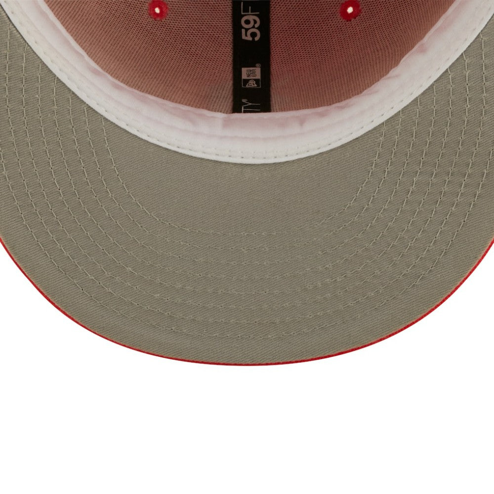 Chicago Cubs New Era Lava Highlighter Logo 59FIFTY Fitted Hat - Red - New Era Discount