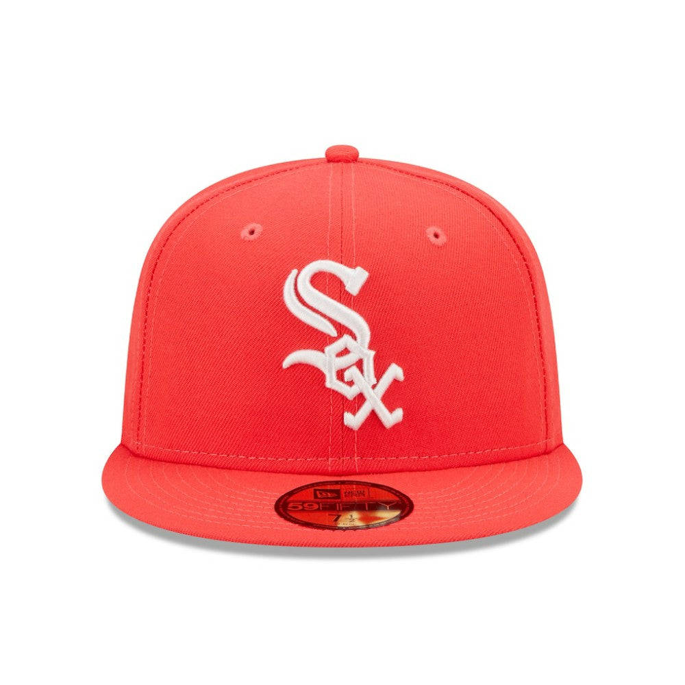 Chicago White Sox New Era Lava Highlighter Logo 59FIFTY Fitted Hat - Red - New Era on Sale