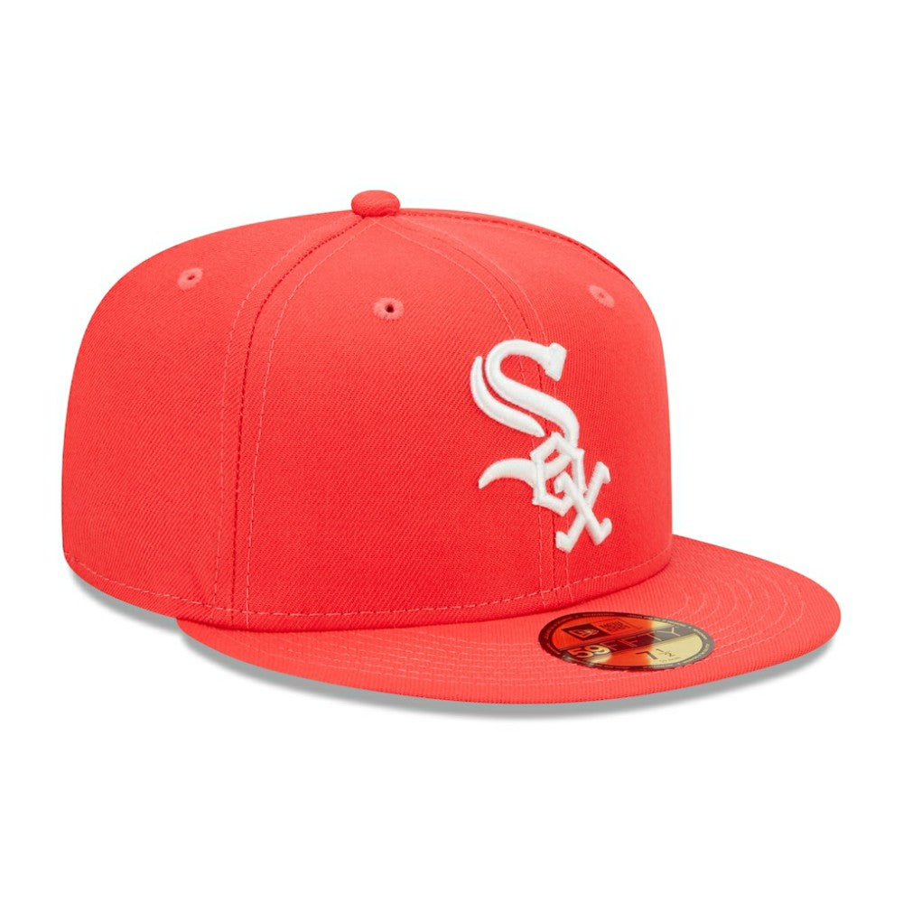 Chicago White Sox New Era Lava Highlighter Logo 59FIFTY Fitted Hat - Red - New Era on Sale