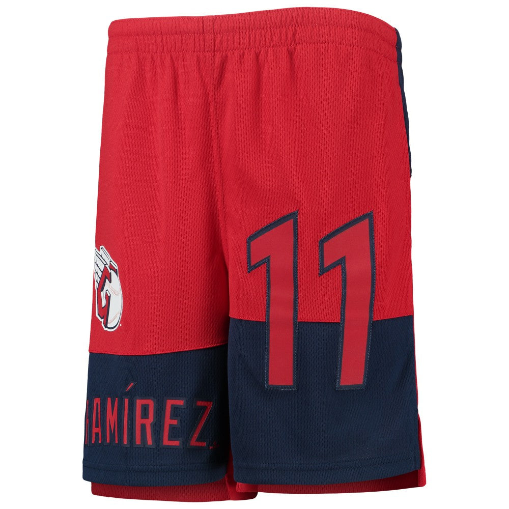 Jose Ramirez Cleveland Guardians Youth Pandemonium Name & Number Shorts - Red - MLB Lifestyle