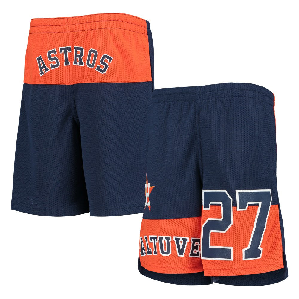 Jose Altuve Houston Astros Youth Pandemonium Name & Number Shorts - Navy - MLB Sale