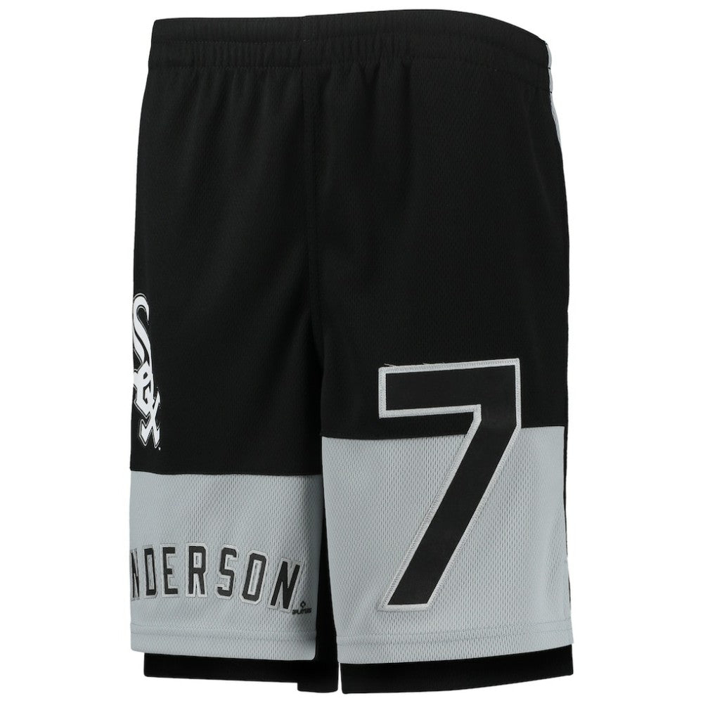 Tim Anderson Chicago White Sox Youth Pandemonium Name & Number Shorts - Black - MLB Lifestyle