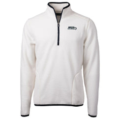Seattle Seahawks Cutter & Buck Cascade Eco Sherpa Fleece Quarter-Zip Pullover Jacket White