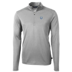Indianapolis Colts Cutter & Buck Big & Tall Virtue Eco Pique Quarter-Zip Pullover Jacket Gray